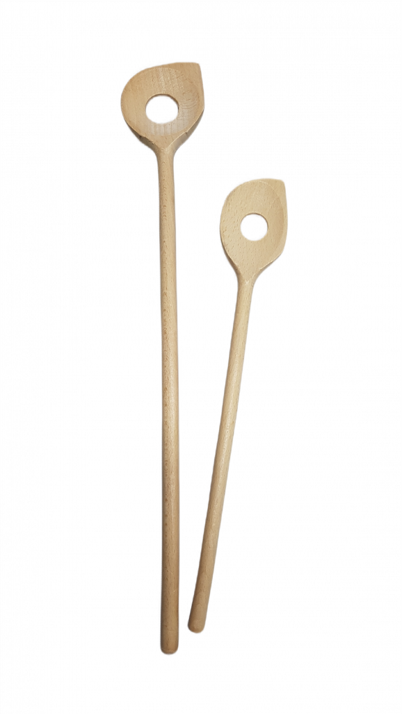 Kochlöffel spitz mit Loch ca. 30 cm