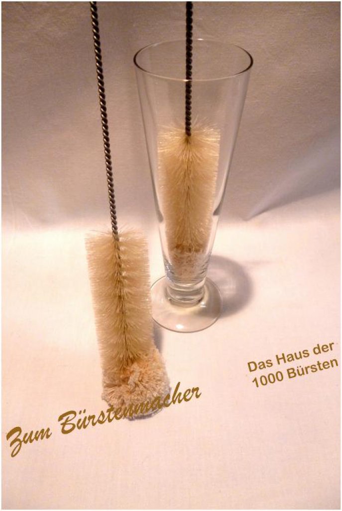 Reinigungsbürste mit Naturborsten und Baumwolle, 50 cm, Ø 4 cm Reinigungsbürste mit Naturborsten und Baumwolle, 50 cm, Ø 4 cm