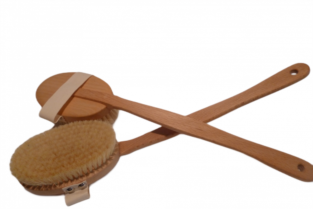 Profi-Badebürste mit mittelharten Naturborsten und geöltem Buchenholz