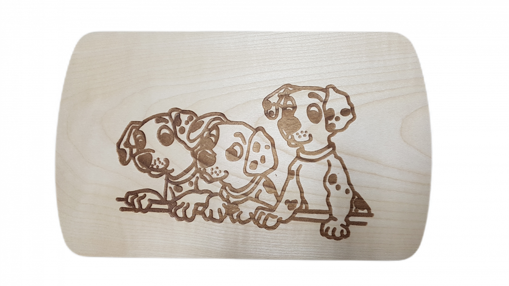 Brotzeitbrett Hunde 15 x 24 x 1 cm