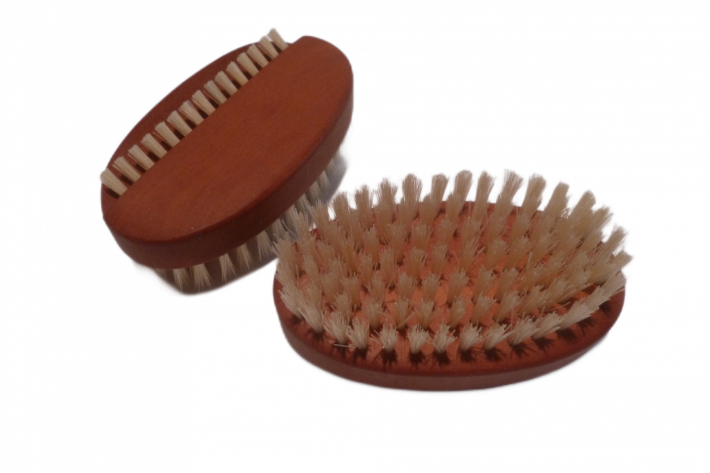 Handbürste oval mit Birnbaumholz 1-reihig, mittel