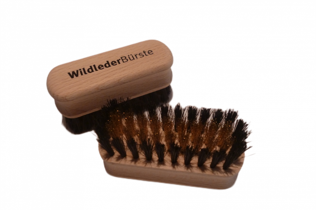 Wildlederbürste mit Messingbesatz 