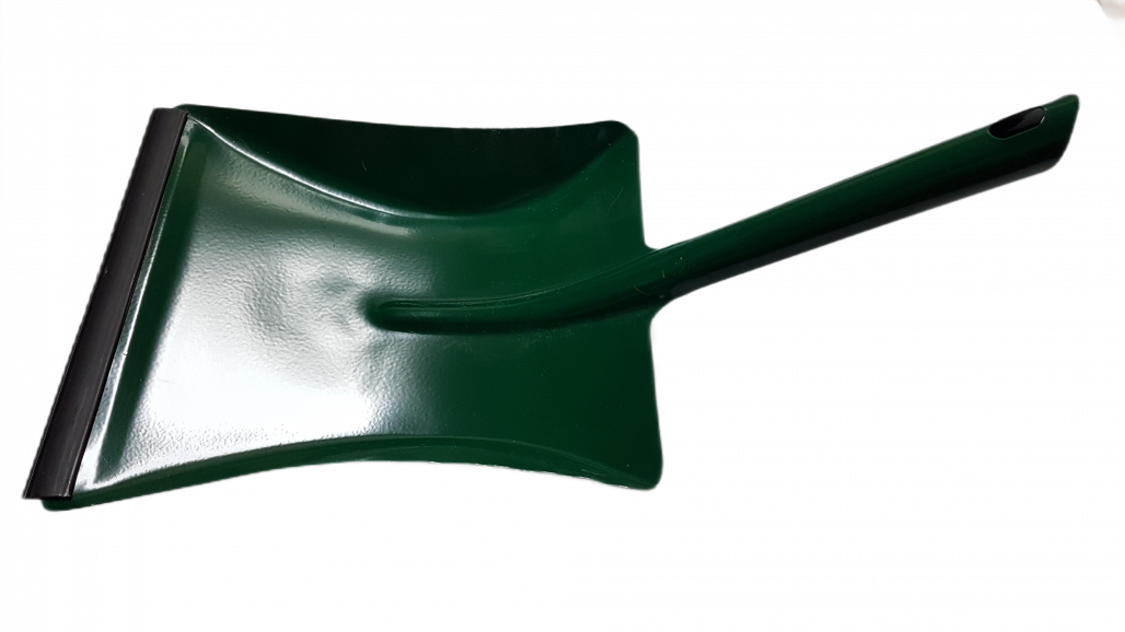 Kehrschaufel mit Gummilippe, grün