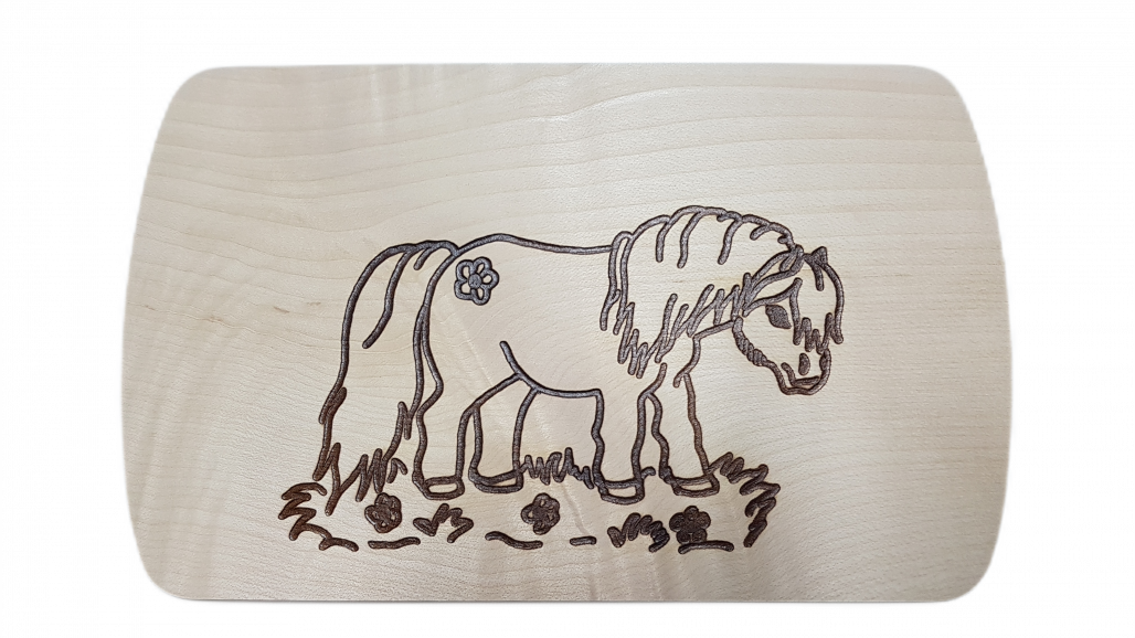 Brotzeitbrett Pony 15 x 24 x 1 cm