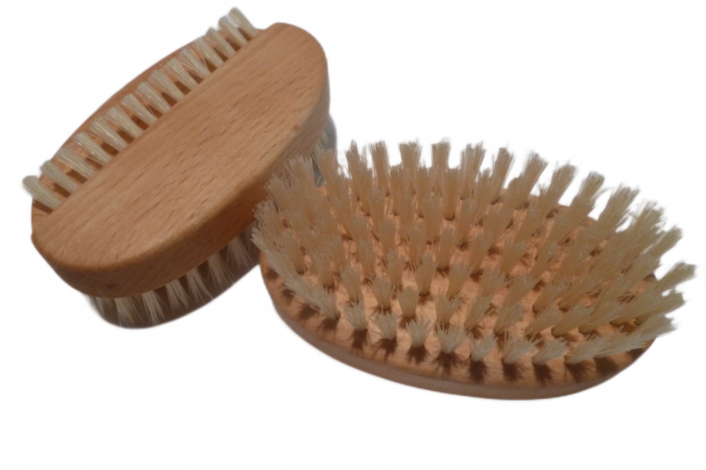 Handbürste oval mit Buchenholz 1-reihig, mittel