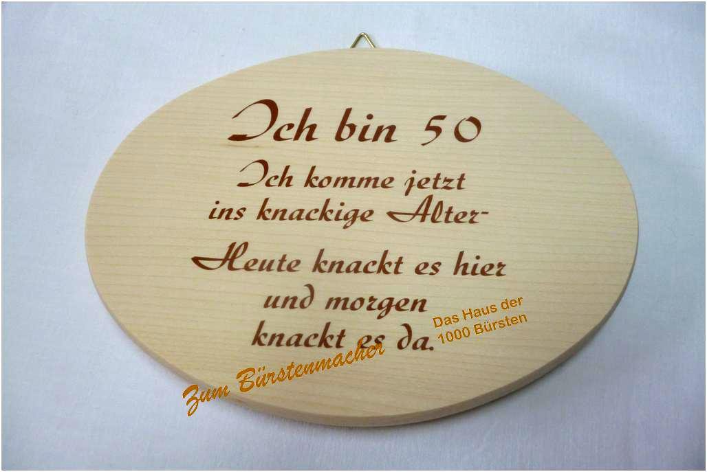 Spruchbrett: Ich bin 50