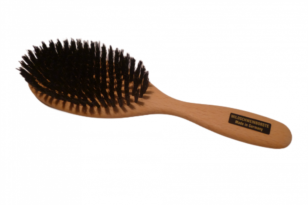 Haarbürste mit Wildschweinborsten, groß